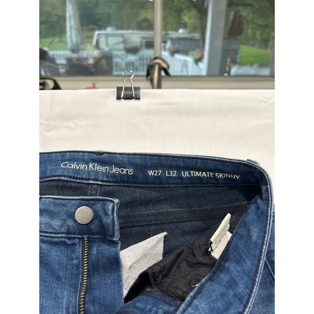 Calvin Klein Jeans Ultimate Skinny Blue Denim W27 L32 Womens Medium Wash